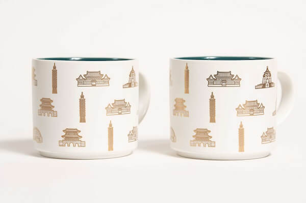 Korean-Taiwan landmark mug set